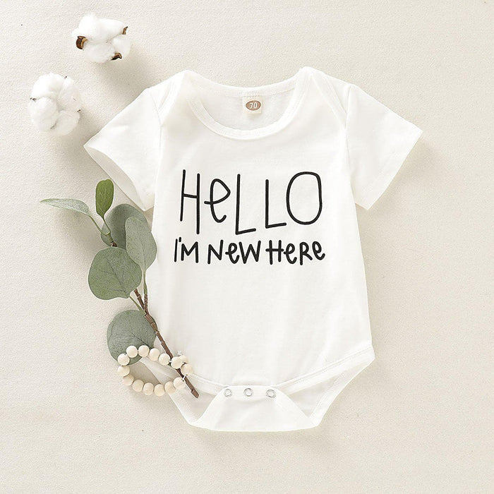 Baby's "Hello I AM NEW HERE" Bodysuit
