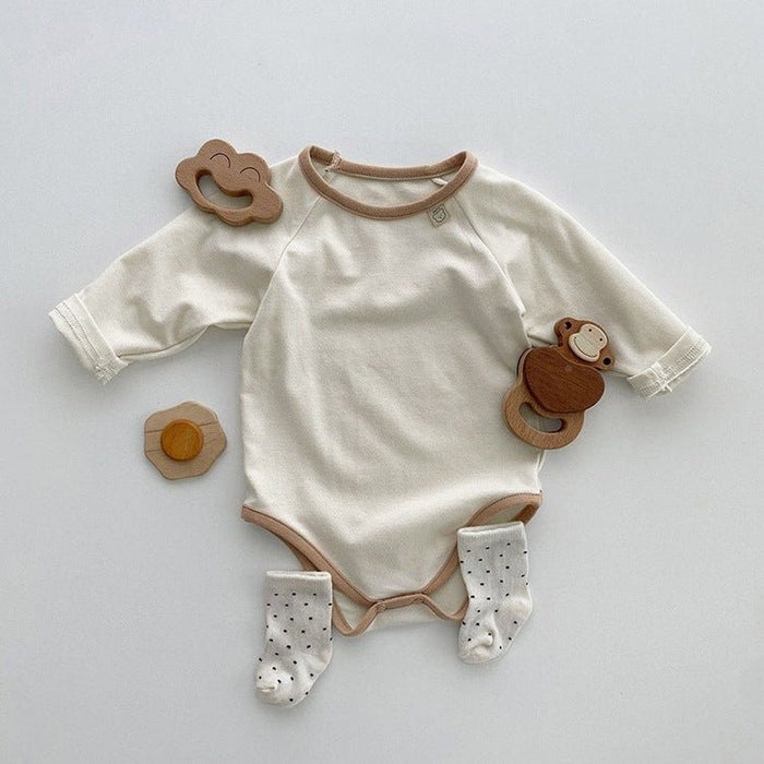 Baby's Long Sleeve Cotton Onesie (4 Colors)