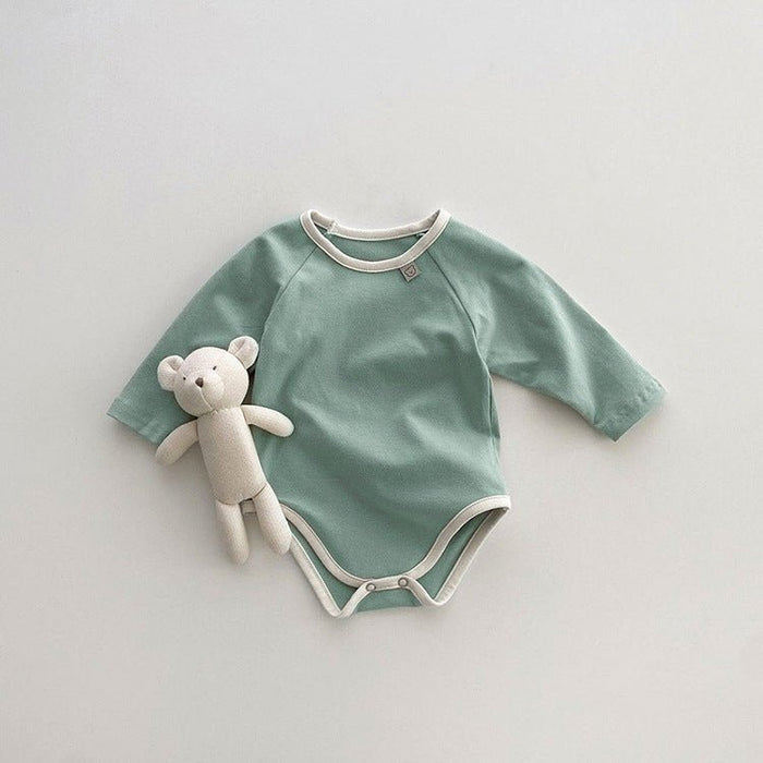 Baby's Long Sleeve Cotton Onesie (4 Colors)