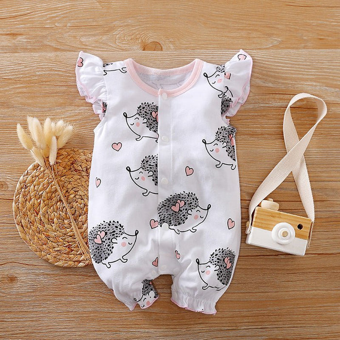 Baby's Short Sleeve Cartoon Design Onesie (5 Designs)