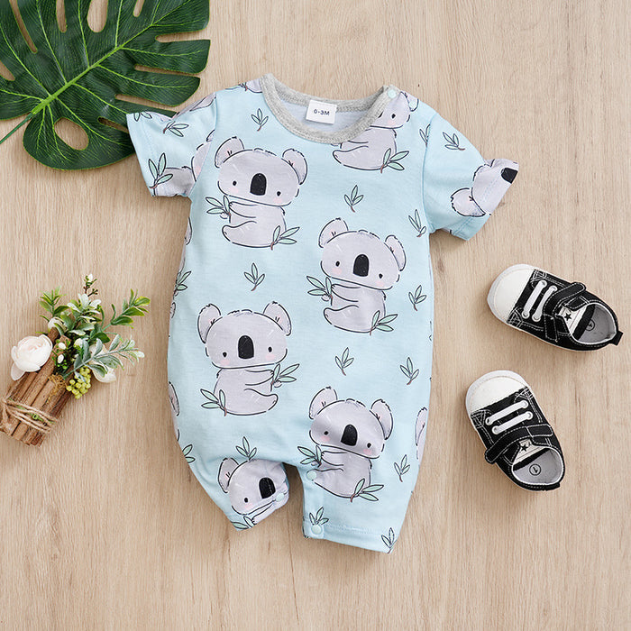 Baby's Summer Animal Print Design Jumpsuit (5 Designs)