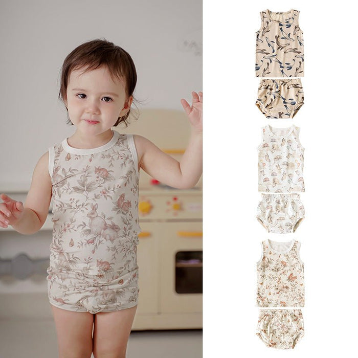 Baby/Toddler Animals Print Top and Shorts Set (3 Designs)