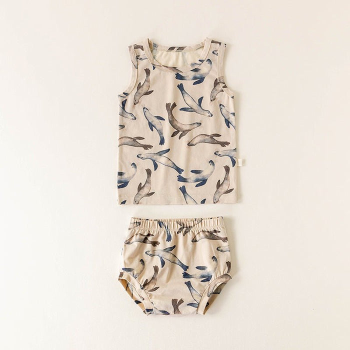 Baby/Toddler Animals Print Top and Shorts Set (3 Designs)