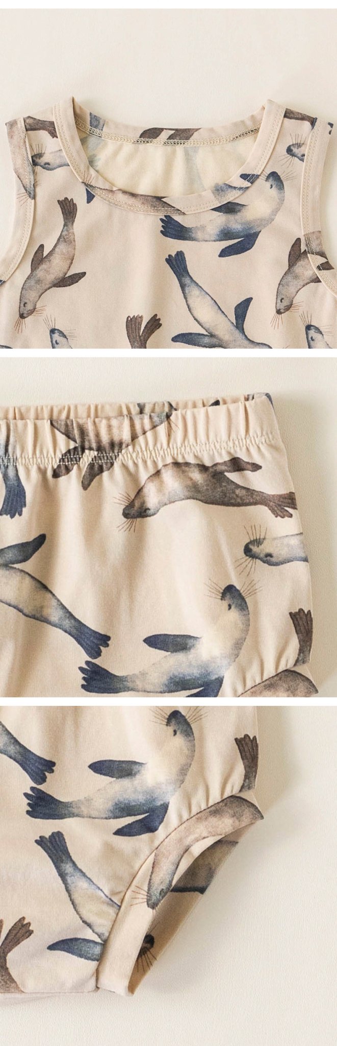 Baby/Toddler Animals Print Top and Shorts Set (3 Designs)