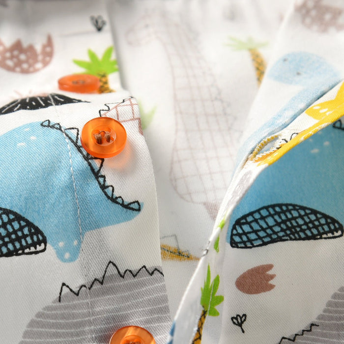 Baby/Toddler Boy's Dinosaur Print Short-Sleeve Shirt