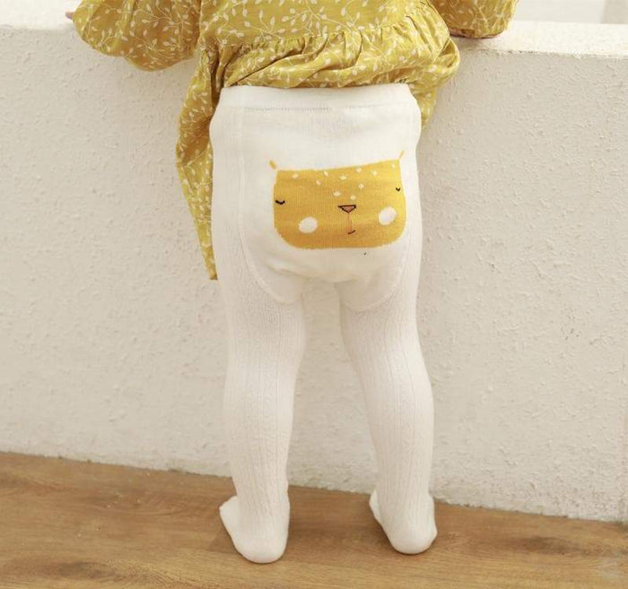 Baby/Toddler Cartoon Animals Print Knitted Leggings (2 Designs)