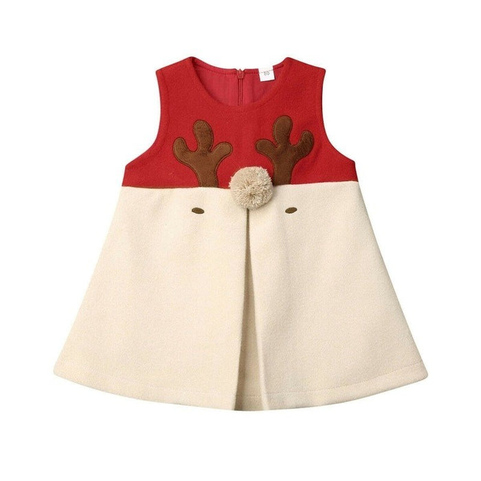 Baby/Toddler Girl Christmas Reindeer Sleeveless Dress