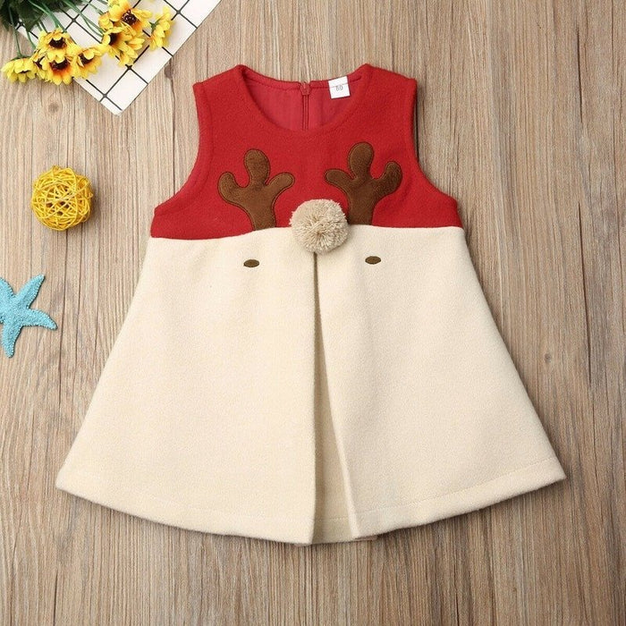 Baby/Toddler Girl Christmas Reindeer Sleeveless Dress