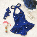 Baby/Toddler Girl Polka Dot Pattern Swimsuit & Cap