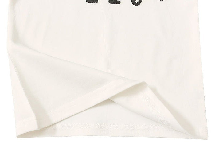 Baby/Toddler's Letter Print White Short-Sleeve T-shirt