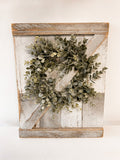 Barn Door w/ Green Wreath