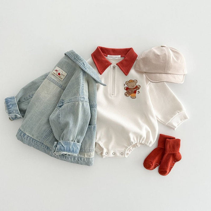 Bear Design Long Sleeve Onesies (2 colors)