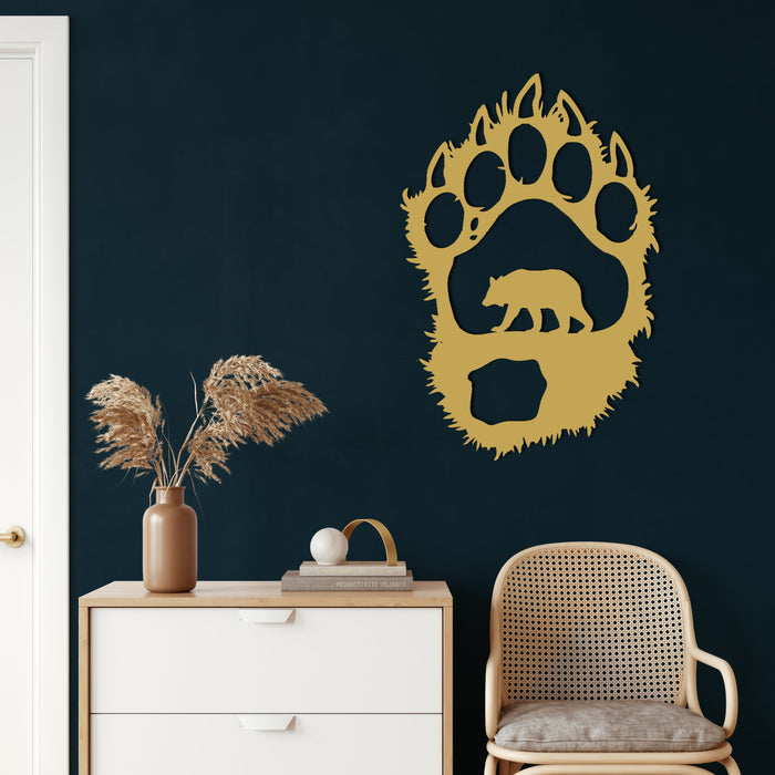 Bear Paw Metal Wall Art