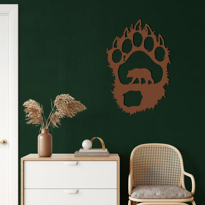 Bear Paw Metal Wall Art