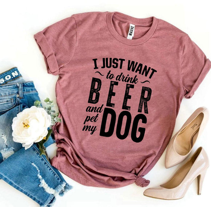 Beer and Pet My Dog Graphic Tee
