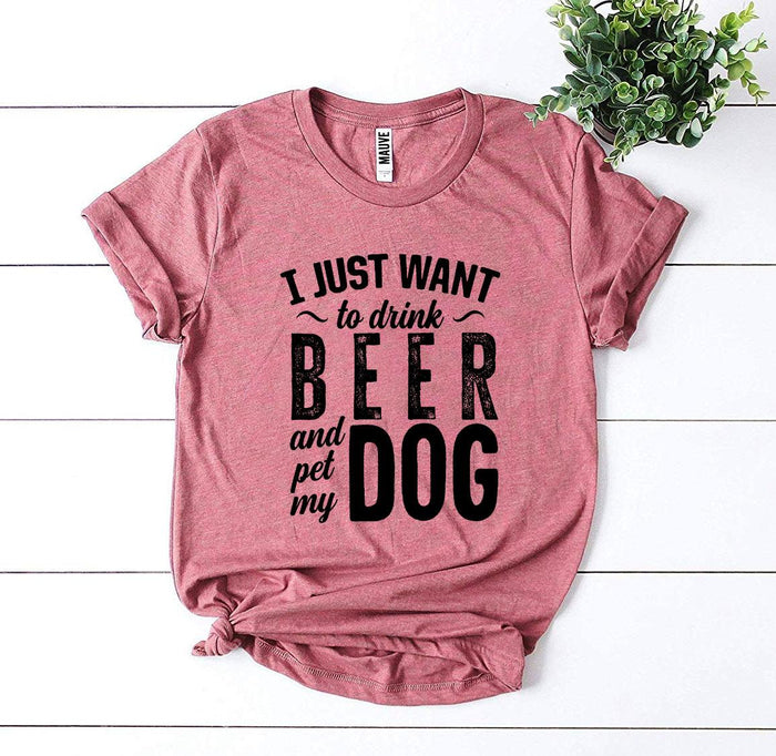 Beer and Pet My Dog Graphic Tee