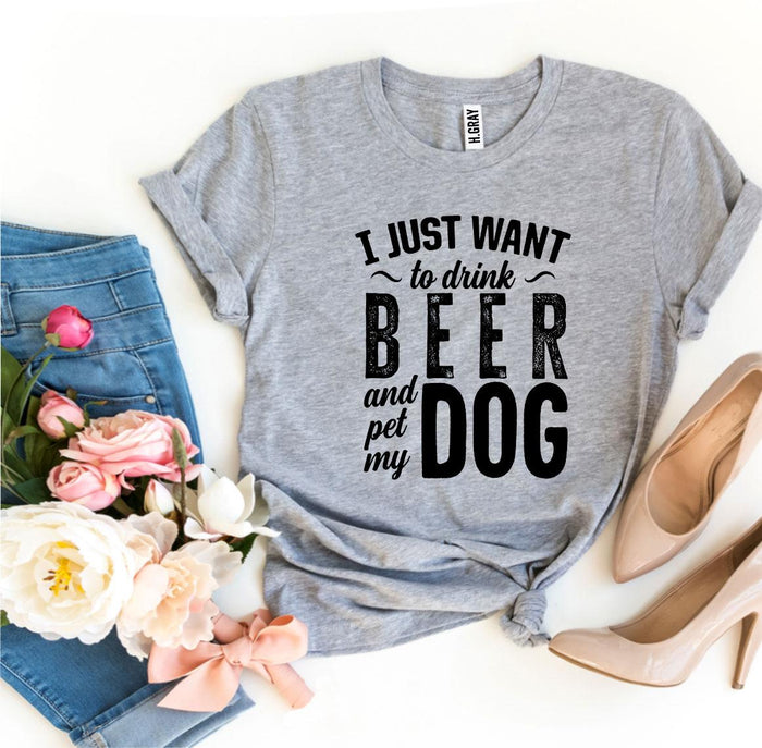 Beer and Pet My Dog Graphic Tee