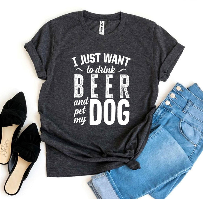 Beer and Pet My Dog Graphic Tee