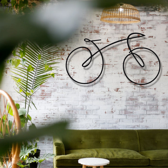 Bike Line Metal Wall Art
