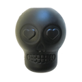 Black Skull Treat Toy with a Fillable Center
