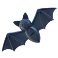 Black Vampire Bat Nylon Treat Toy