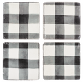 Black & White Gingham Coaster (4 pc. Set)