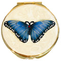 Blue Butterfly Compact Mirror
