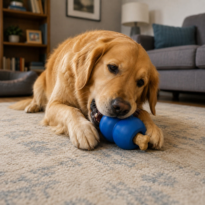 Blue Double Chamber Treat Toy
