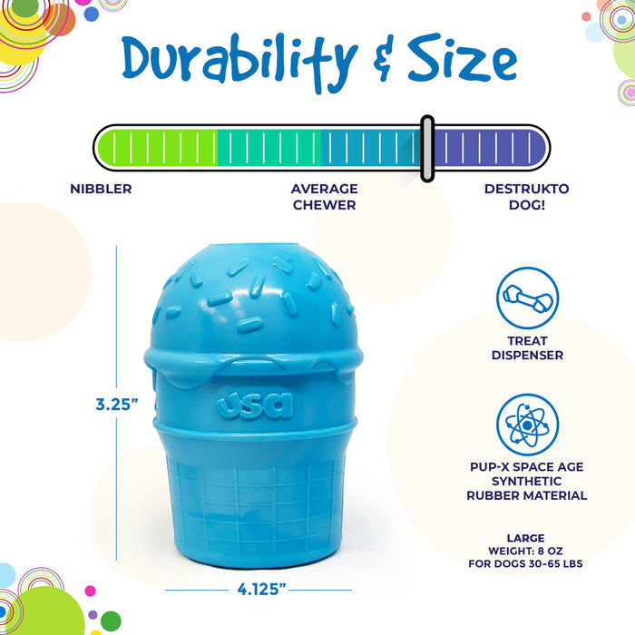 Blue Ice Cream Cone Treat Toy
