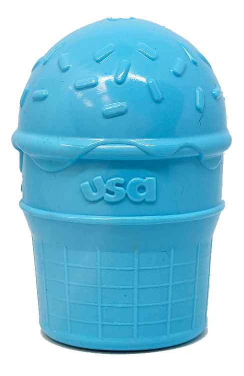 Blue Ice Cream Cone Treat Toy