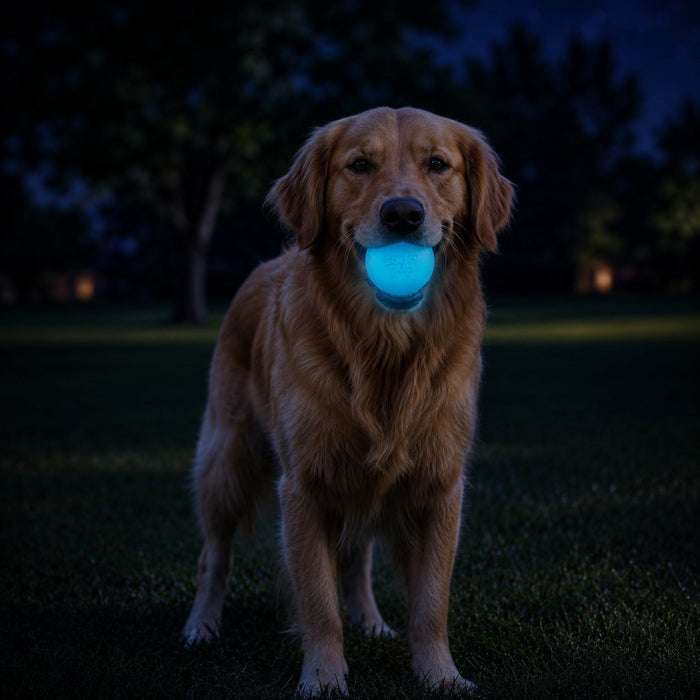 Blue Strobe Light-Up Fetch Ball