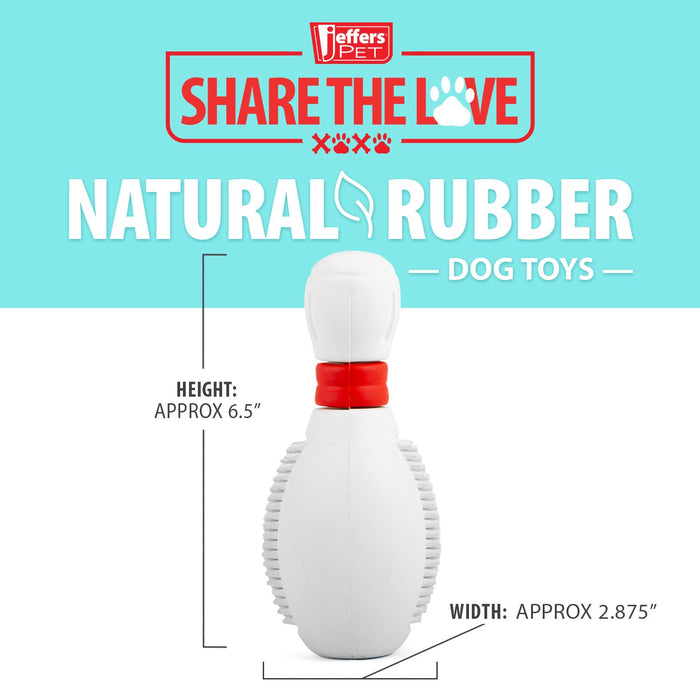 Bowling-Pin Treat Toy with a Textured Surface