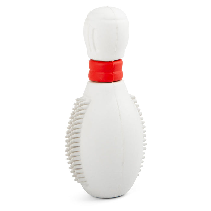 Bowling-Pin Treat Toy with a Textured Surface