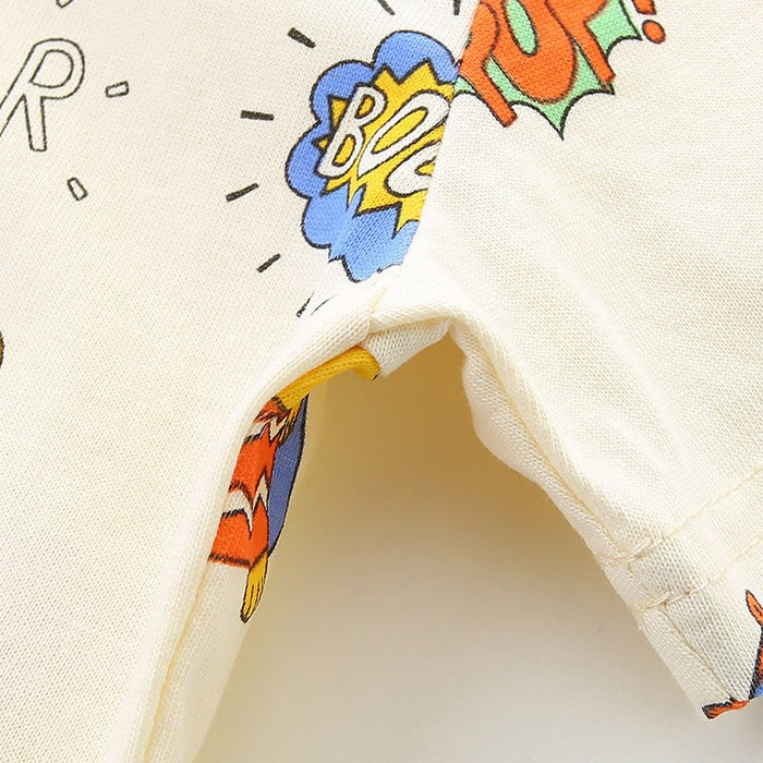 Boys' Superhero Animal Print Short Sleeve T-shirt