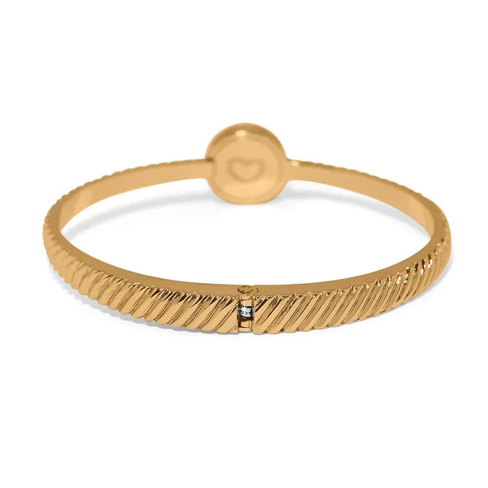 Brighton Illumina Celeste Dome Hinged Bangle -Gold