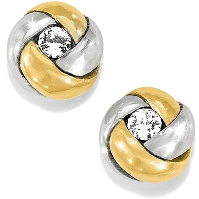 Brighton Love Me Knot Mini Post Earrings -Silver/Gold