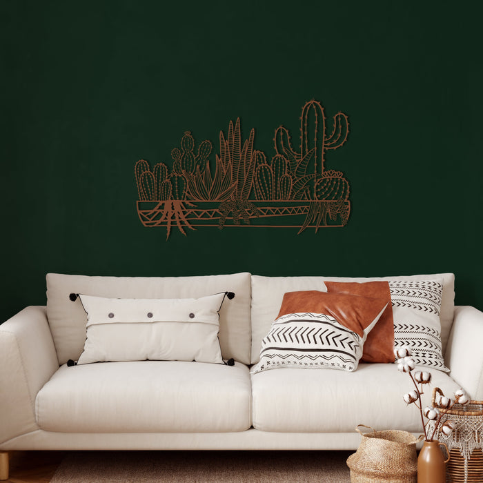Cactus Metal Wall Art