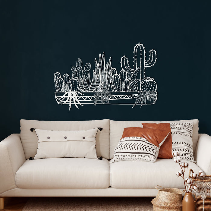 Cactus Metal Wall Art