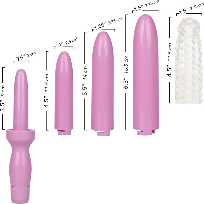 Calexotics Dr. Laura Berman Vibrating Dilator Set (4 Sizes + Sleeve)