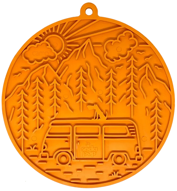 Camp Van Round Suction Lick Mat