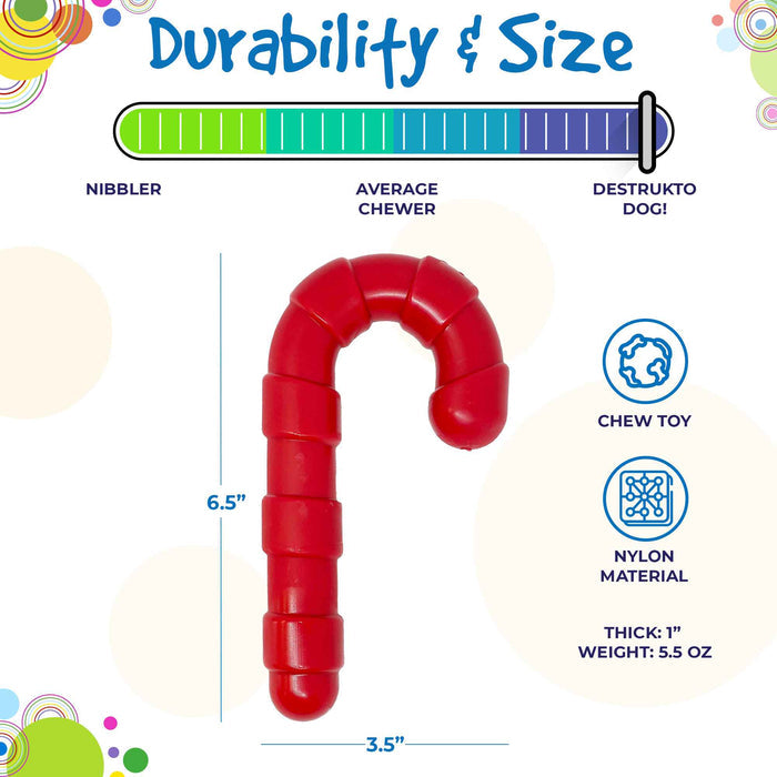 Candy Cane Red Nylon Dog Chew