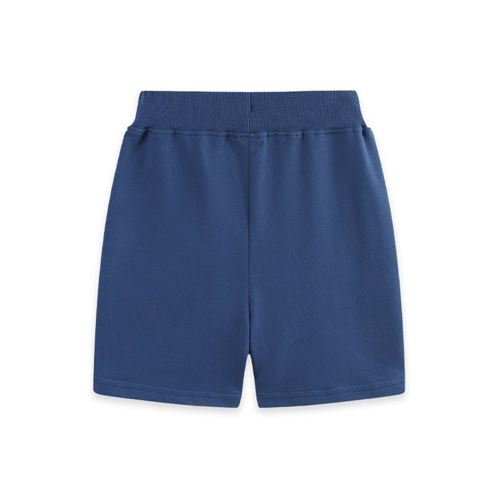Cartoon Lion Embroidered Boys Summer Shorts