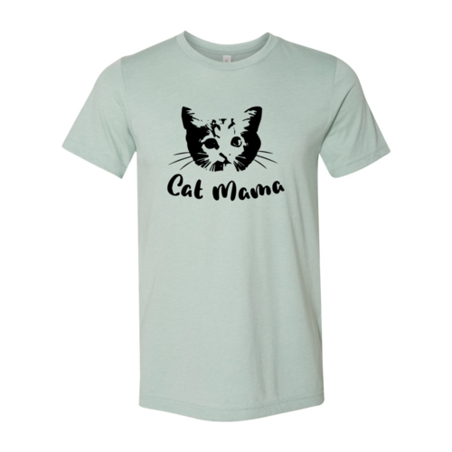 Cat Face Mama Script Tee