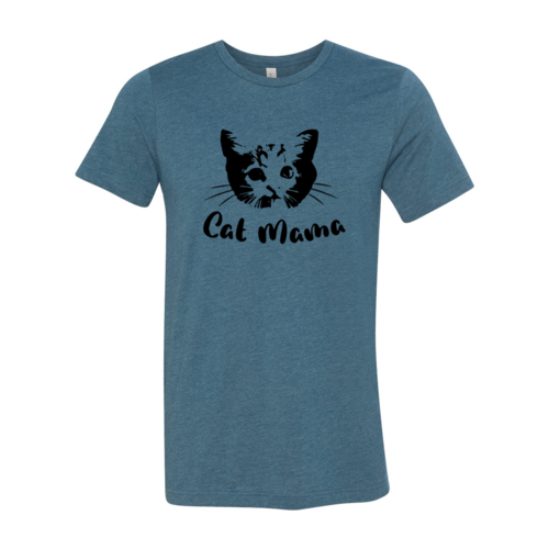 Cat Face Mama Script Tee
