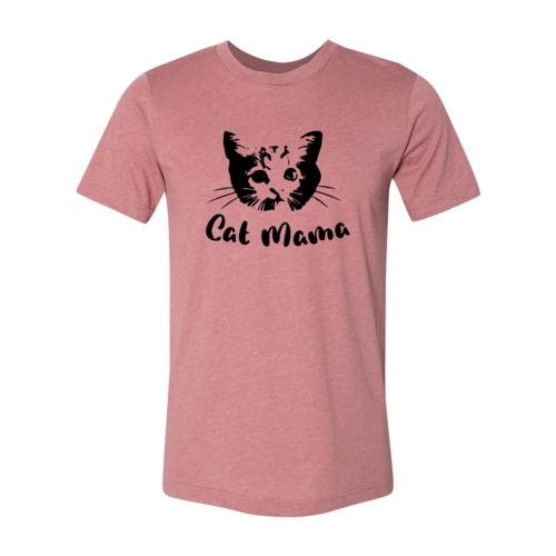 Cat Face Mama Script Tee