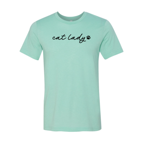 Cat Lady Script and Paw Tee