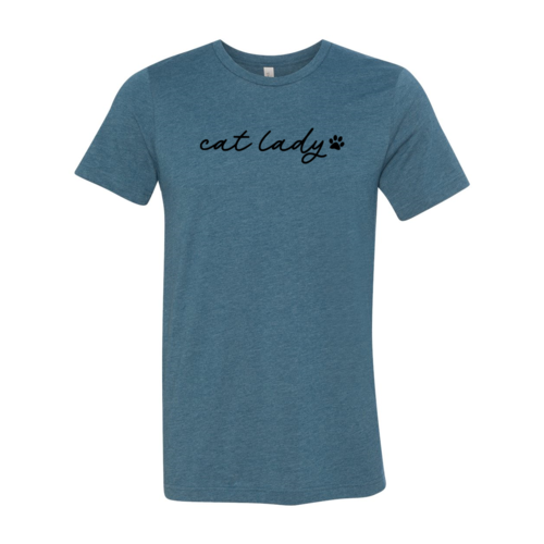 Cat Lady Script and Paw Tee