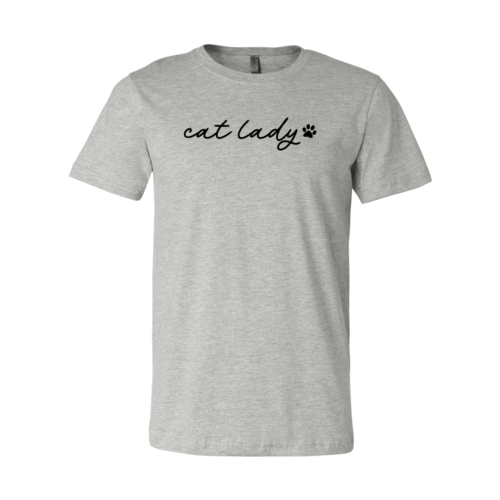 Cat Lady Script and Paw Tee