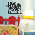 Cat Metal Wall Hanging — Live, Love, Purr