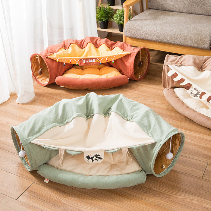 Cat Tunnel and Removable Mat